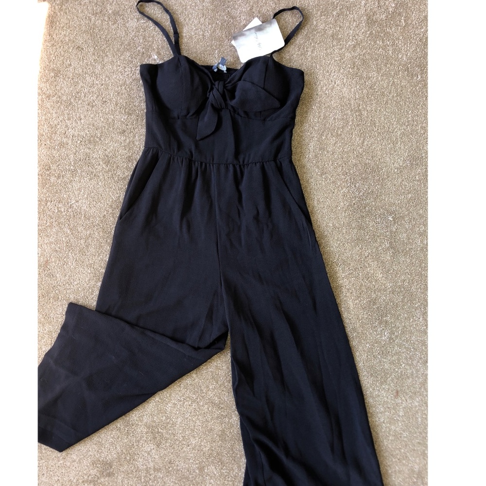 Black cami jumpsuit capri